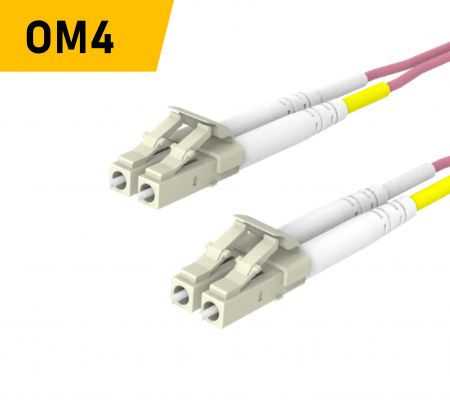 Cable de parche multimodo OM4 - CRXCabling Cable de parche de fibra óptica OM4 LC